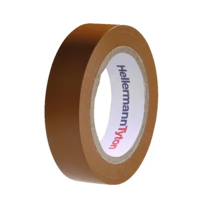 HellermannTyton Isolierband HTAPE-FLEX15BN-15X10 | PVC | 15mm x 10m | flexibel | UV-beständig | selbstverlöschend