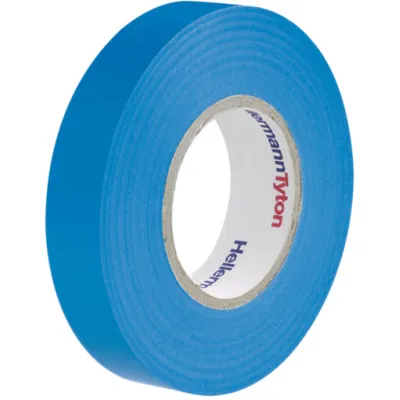 HellermannTyton Isolierband HTAPE-FLEX15BU-15X10 | PVC | 15mm x 10m | selbstverlöschend | UV-beständig | blau