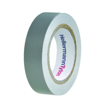 HellermannTyton Isolierband HTAPE-FLEX15GY-15X10 | PVC | 15mm x 10m | selbstverlöschend | UV-beständig | grau