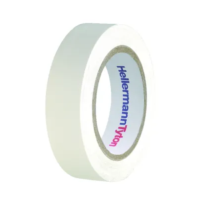 HellermannTyton Isolierband HTAPE-FLEX15WH-15x10 | PVC | 15 mm x 10 m | selbstlöschend | UV-beständig | weiß