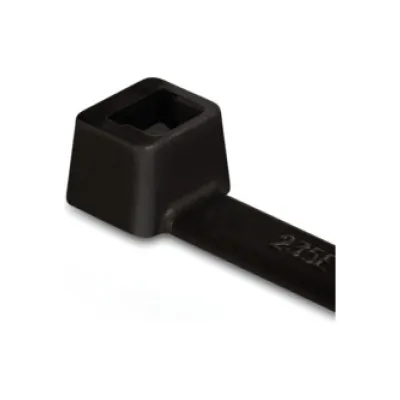 HellermannTyton Kabelbinder T80L-PA66W-BK 390x4,7 mm | UV-beständig | innenverzahnt | PA66 | schwarz | 100 Stück