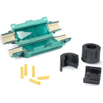 HellermannTyton Gel-Kabelgarnitur Reliseal V510 435-01661 | IP68 | 3x4-5x10mm² | Zugentlastung | UV-beständig | Grau