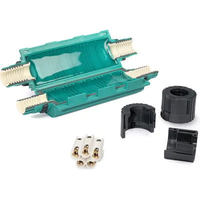 HellermannTyton Gel-Kabelgarnitur Reliseal V56 435-01660 | IP68 wasserdicht | 3x2,5-5x6 mm² | UV-beständig | Grau