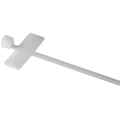 HellermannTyton Kennzeichnungsbinder IT18R | Kabelbinder mit Beschriftungsfeld | 100x2,5mm | natur | 100 Stück