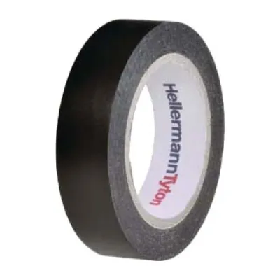 HellermannTyton Isolierband HTAPE-FLEX15BK-15x10 | PVC | 15mm x 10m | schwarz | UV-beständig | bis 90°C