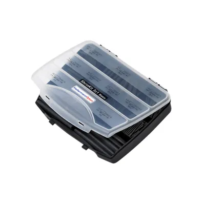 HellermannTyton Schrumpfschlauch-Set ShrinKit 321 Basic | 3:1 Schrumpfrate | 220-teilig | 1,5-18mm | schwarz