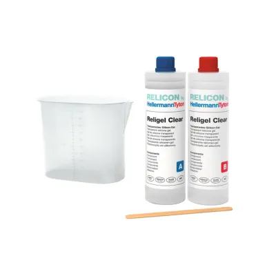 HellermannTyton Silikongel Gießharz Religel Clear 1000ml | 2-Komponenten | transparent | flexibel | halogenfrei