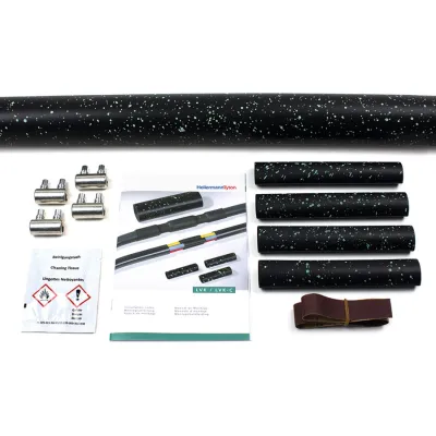 HellermannTyton Warmschrumpf-Verbindungsgarnitur LVK-C 5x1,5-6 mm² | Verbindungsmuffe | halogenfrei | schwarz