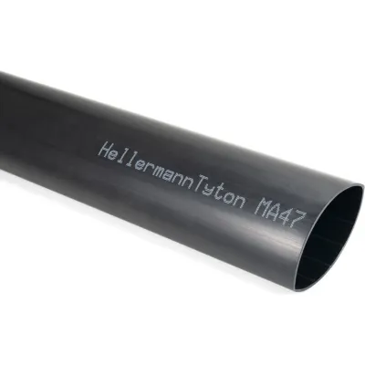 HellermannTyton Schrumpfschlauch MA47-12/3-1000-BK | 4:1 Schrumpfrate | mittelwandig | Innenkleber | 1m | schwarz
