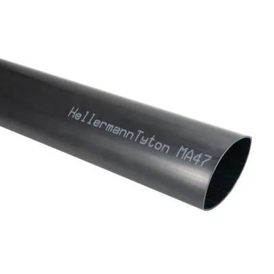 HellermannTyton Schrumpfschlauch MA47-30/8-1000-BK | 4:1 Schrumpfrate | mittelwandig | Innenkleber | 1m | schwarz