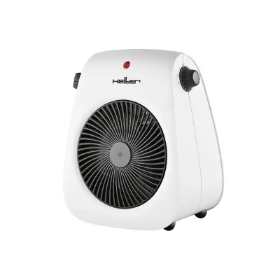 HELLER Heizlüfter HL807 2000W | Elektroheizer mit Thermostat | 2 Heizstufen | Überhitzungsschutz | Weiß