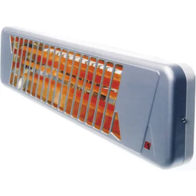 HELLER Quarzstrahler QS 80 | Quarzheizstrahler 800W | 3 Heizstufen | Wandmontage | schwenkbar | spritzwassergeschützt