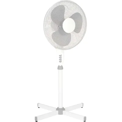 Heller Standventilator STV 406 | Ventilator 40 cm Ø | 3 Geschwindigkeiten | Oszillierend | Höhenverstellbar | Grau/Weiß