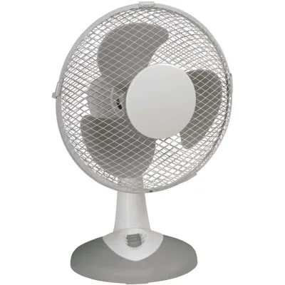 heller Tischventilator TWV 236 | 23 cm Flügeldurchmesser | 2 Stufen | oszillierend | 30 W | Metall/Kunststoff | grau
