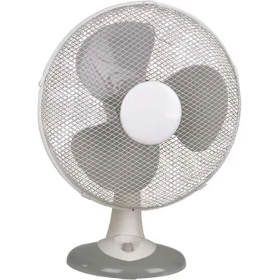 Heller Tischventilator TWV 336 / 6330008 | 40W | oszillierend | 3 Stufen | Ø 33 cm | leise 49 dB | grau/weiß