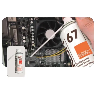 Hellermann Druckluftspray DRUCKLUFT 67 935-11032 | 400ml | ölfrei | trockenes Druckgas | für Elektronik