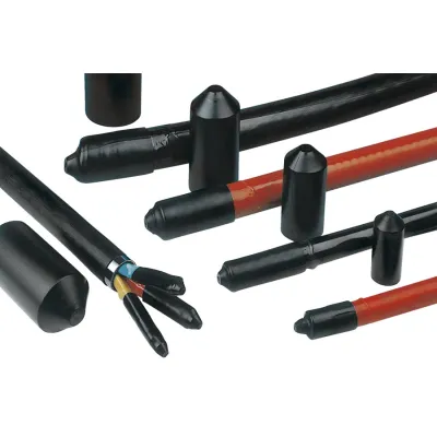 HellermannTyton Schrumpf-Endkappe 1617-1-B8W-POX-BK | Warmschrumpf | 800-2920 mm² | Schrumpfrate 3:1 | Schwarz