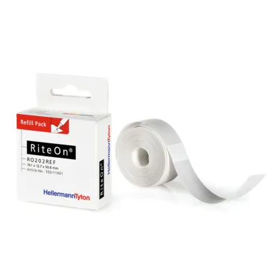 HellermannTyton Kabelmarkierungsetiketten RO202REF-1401-WH | 19,05x50,8mm | Kunststoff | selbstklebend | 150 St
