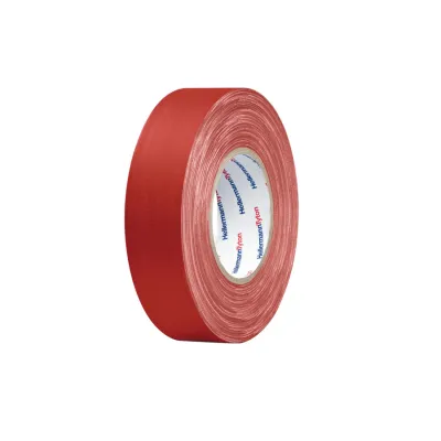 HellermannTyton Gewebeband HTAPE-TEX-19x50-CO-RD | 19mm x 50m | matt | rot | rückstandsfrei entfernbar