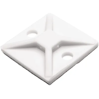 HellermannTyton Befestigungssockel UB28-N-PA66-NA-C1 | Klebesockel 28x28 mm | PA66 | bis 5,4 mm | weiß