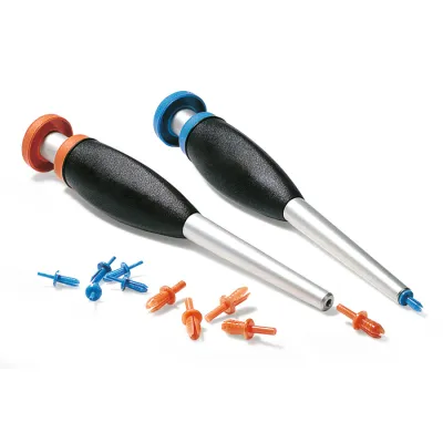 HellermannTyton Blindnietzange HTWD-RT6 181-41564 | Kabelkanal Spreiznietwerkzeug | Handbetrieb | Metallkern | orange