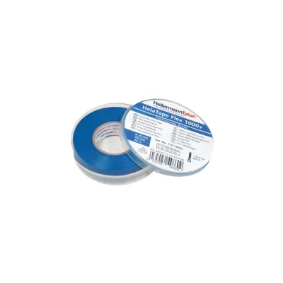 HellermannTyton PVC-Isolierband HelaTape Flex 1000+ 19mm x 20m | blau | UV-beständig | Allwetter | selbstklebend