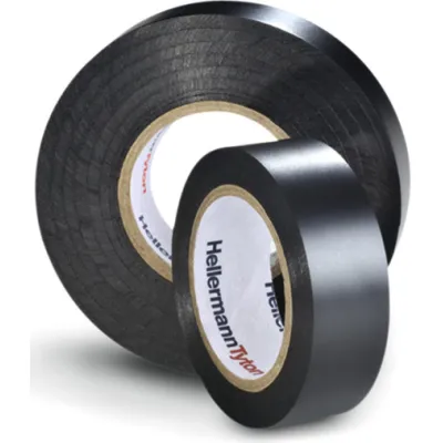 HellermannTyton PVC-Isolierband HelaTape Flex 2000+ 710-10705 | 38mm x 20m | Allwetter | UV-beständig | schwarz