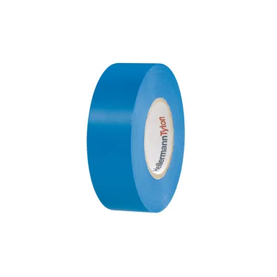 HellermannTyton Isolierband HTAPE-FLEX15-19x20BU | PVC | 19mm x 20m | selbstverlöschend | UV-beständig | blau