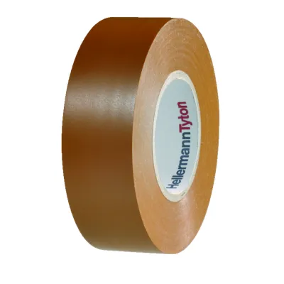 HellermannTyton PVC Isolierband HTAPE-FLEX15-19x20BN | 19mm x 20m | UV-beständig | selbstverlöschend | braun
