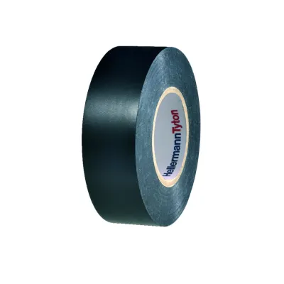 HellermannTyton Isolierband HTAPE-FLEX15-19x20BK | PVC Elektro Isolierband 19mm x 20m | UV-beständig | schwarz