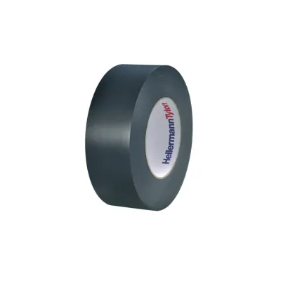 HellermannTyton Isolierband FLEX25-19x33 BK | PVC Klebeband 19mm x 33m | schwarz | 0,25mm | -10 bis 90°C
