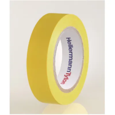 HellermannTyton Isolierband HelaTape Flex 15 710-00102 | PVC | 15mm x 10m | selbstverlöschend | UV-beständig | gelb