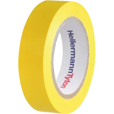 HellermannTyton Isolierband HelaTape Flex 15 710-00102 | PVC | 15mm x 10m | selbstverlöschend | UV-beständig | gelb
