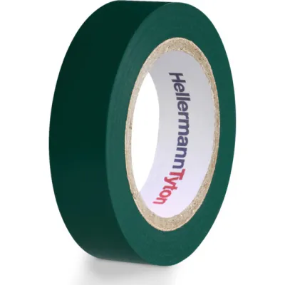 HellermannTyton Isolierband HelaTape Flex 15 | 710-00103 | PVC | 15mm x 10m | grün | UV-beständig | selbstverlöschend