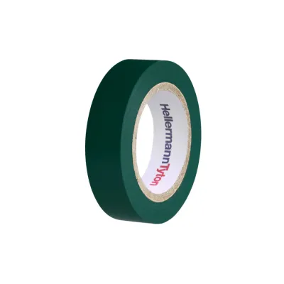 HellermannTyton Isolierband HelaTape Flex 15 | 710-00103 | PVC | 15mm x 10m | grün | UV-beständig | selbstverlöschend