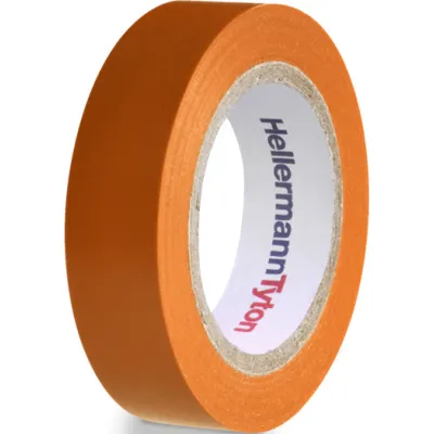 HellermannTyton Isolierband HTAPE-FLEX15OG-15X10 | PVC 15mm x 10m | UV-beständig | selbstverlöschend | orange