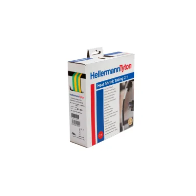 HellermannTyton Schrumpfschlauch HIS-PACK-3.2/1.6-PO-X-GNYE | dünnwandig | 3,2 mm > 1,6 mm | 2:1 | 10 m | grün/gelb