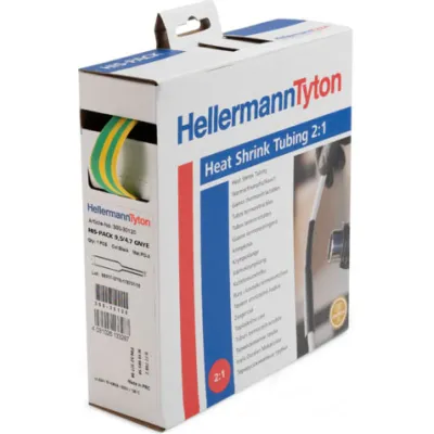 HellermannTyton Schrumpfschlauch HIS-PACK 4,8/2,4 mm | 2:1 Schrumpfrate | 10 m | transparent | halogenfrei