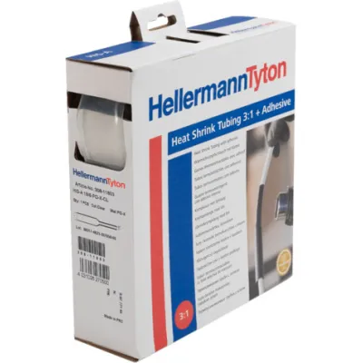 HellermannTyton Schrumpfschlauch HIS-A-6/2-PO-X-CL | 3:1 | dünnwandig | 6-2mm | 5m | transparent | halogenfrei
