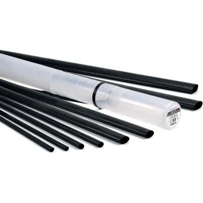 HellermannTyton Schrumpfschlauchsortiment MA47-Kit 4:1 Schrumpfrate | Mittelwandig | Polyolefin | 8x1m | Transparent