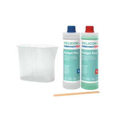 HellermannTyton Silikongel 2-Komponenten Religel Plus | Gießharz Gel-System | 1000ml | grün transparent