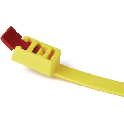 HellermannTyton Kabelbinder SpeedyTie RTT750HR | lösbar & wiederverwendbar | 752x13mm | 90kg | gelb/schwarz