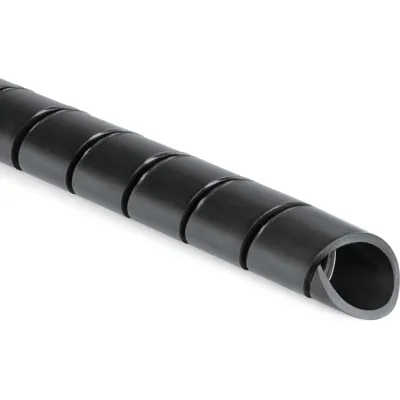 HellermannTyton Spiralschlauch SBPE4D-PE-BK-5M | Kabelbündelung 5–20mm | Ø4mm | Polyethylen | halogenfrei | schwarz