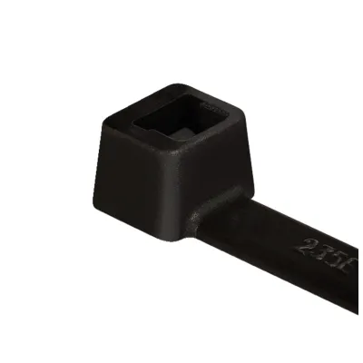 HellermannTyton Kabelbinder T150R-W-BK | 365x7,6 mm | UV-beständig | halogenfrei | PA66 | schwarz