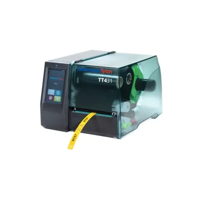 HellermannTyton TT431SB Thermotransferdrucker | Kabelmarkierer Schrumpfschlauch Etiketten | 300 dpi | USB