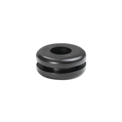 HellermannTyton Durchführungstülle HV1207-PVC-FR-BK | Kabelschutz Kunststoff | 6-7 mm Kabel | 10 mm Bohrung | schwarz