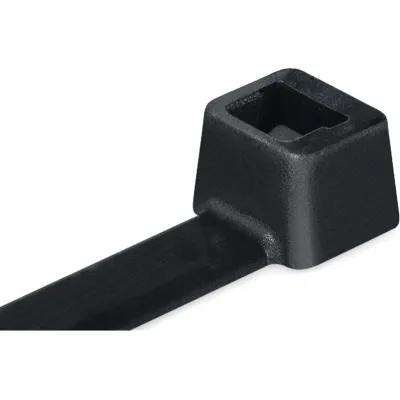 HellermannTyton Kabelbinder UB200C-B-PA66-BK 138-00046 | 200x4,6 mm | innenverzahnt | Polyamid | schwarz | 100 Stück