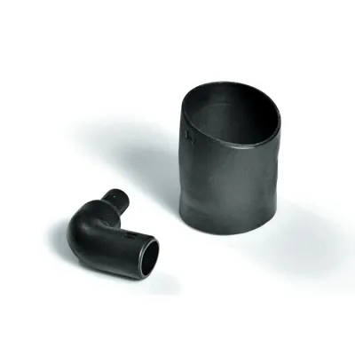 HellermannTyton Aufteilkappe Warmschrumpf 1108-1-G-PO-X-BK | rechtwinklig 90° | 3:1 Schrumpfrate | für Stecker | schwarz