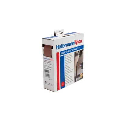 HellermannTyton Schrumpfschlauch 300-31901 | Warmschrumpfschlauch 2:1 | 19,1/9,5 mm | 5 m | dünnwandig | braun