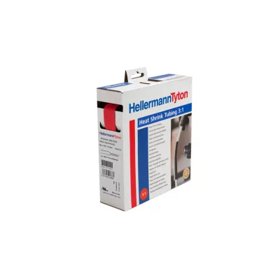 HellermannTyton Schrumpfschlauch HIS-3-9/3-PO-X-RD | 3:1 Schrumpfrate | dünnwandig | 5m | 9,5/3mm | Polyolefin | rot